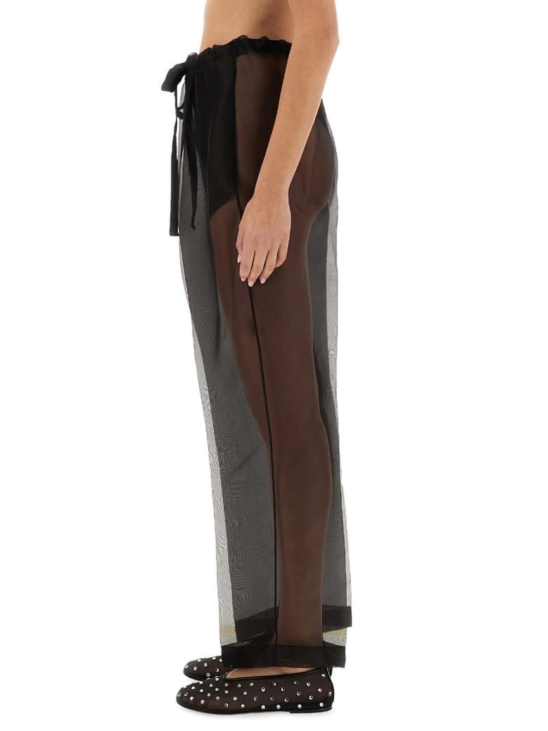 trenton pants in black silk by Selfnex