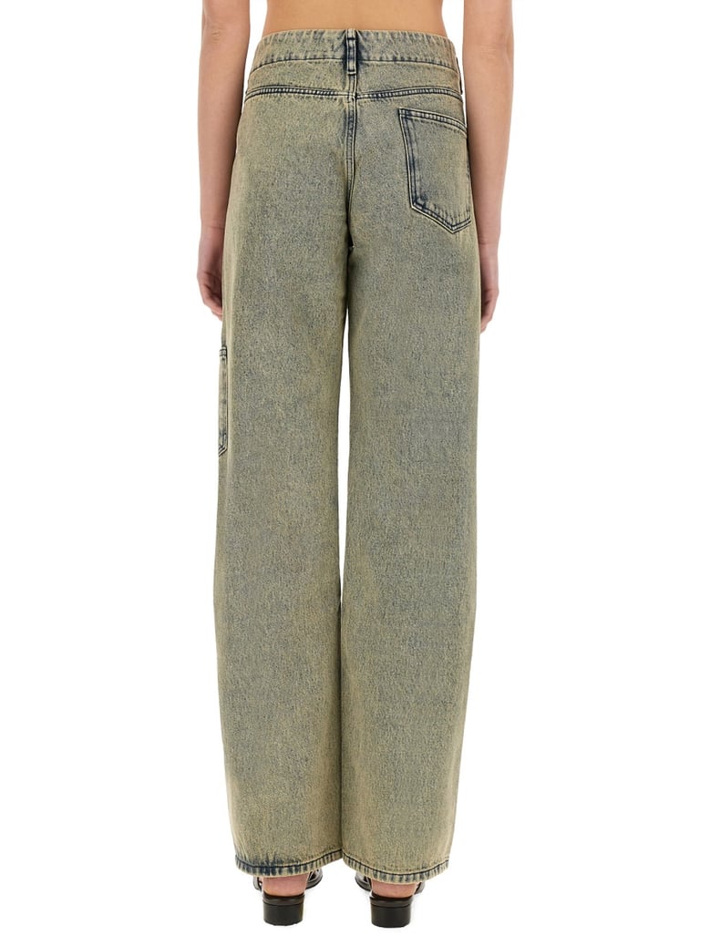 straight leg jeans in denim by Selfnex