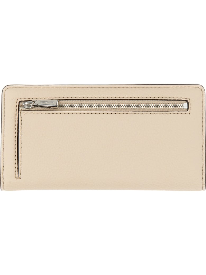 leather wallet in beige by Selfnex