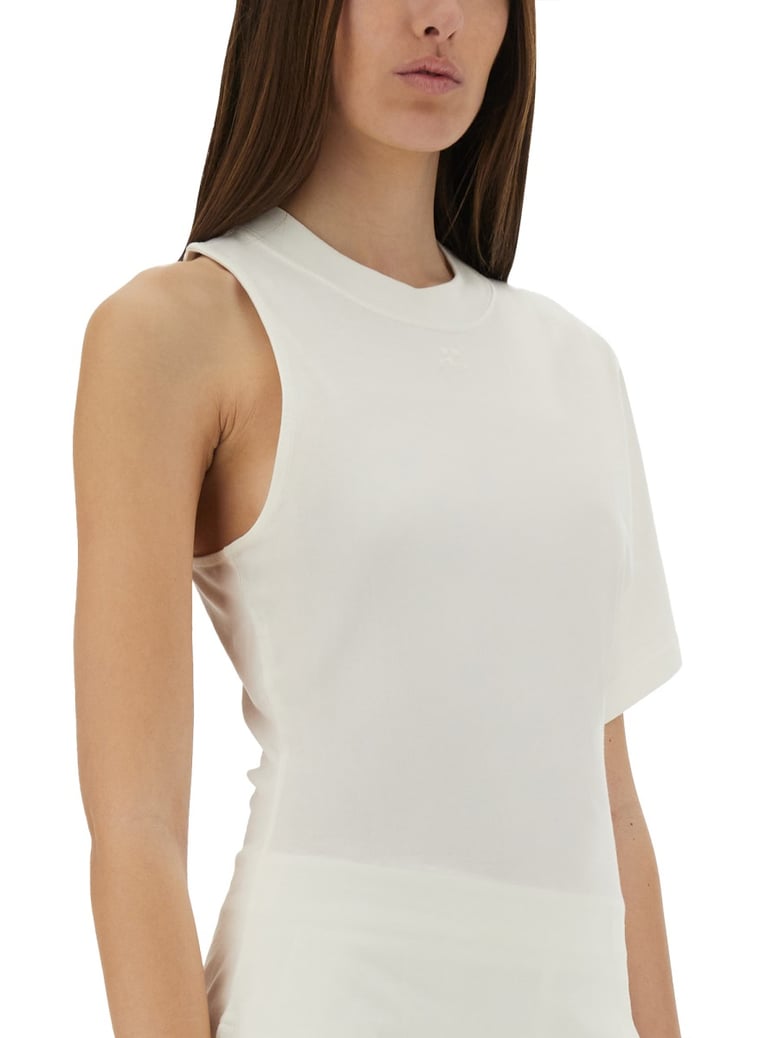 one-shoulder t-shirt in scuba by Selfnex