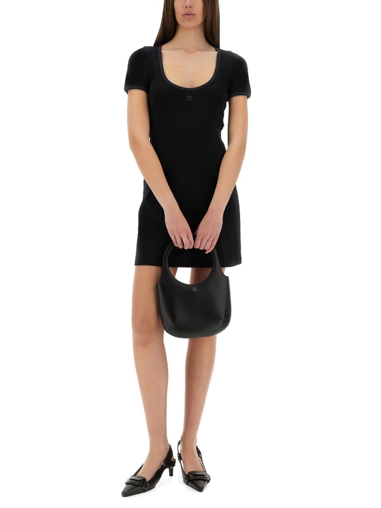 holistic contrast mini dress by Selfnex