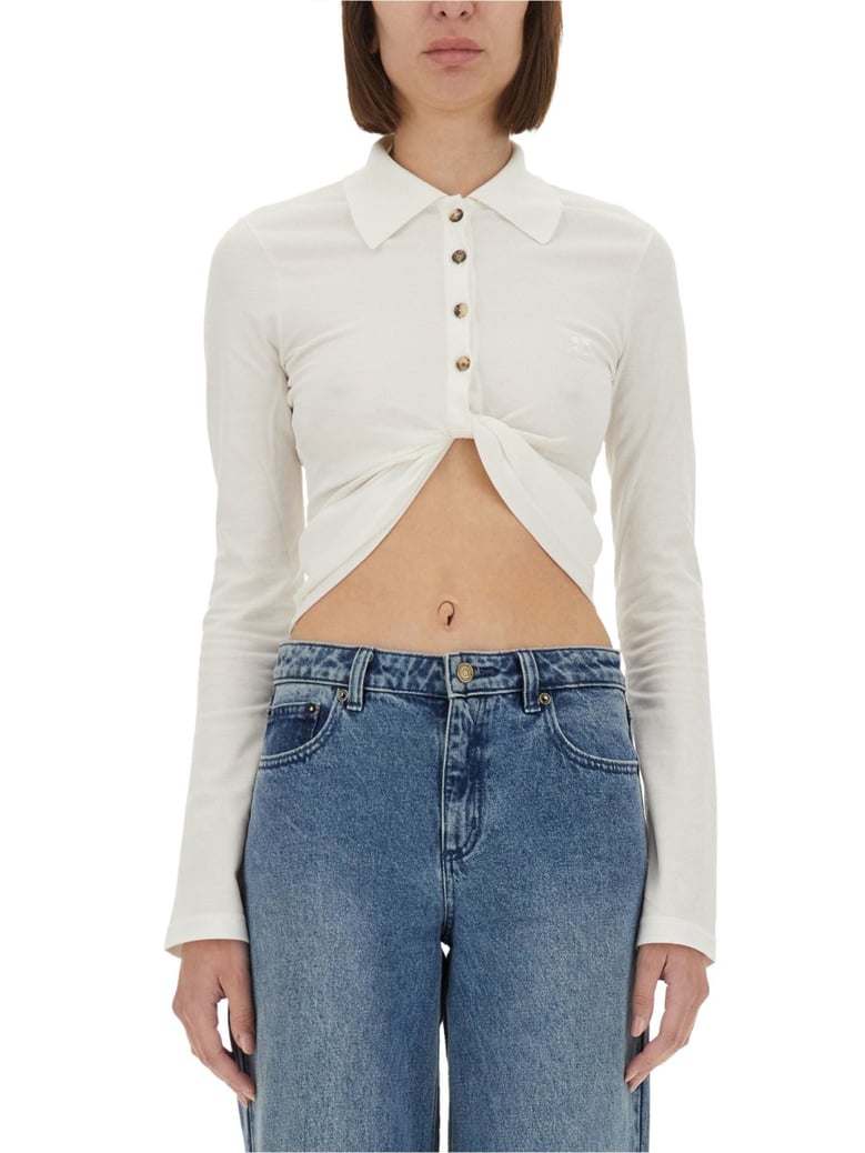 cropped polo shirt by Selfnex