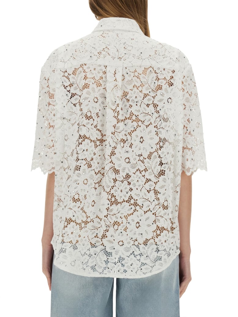 floral lace shirt by Selfnex