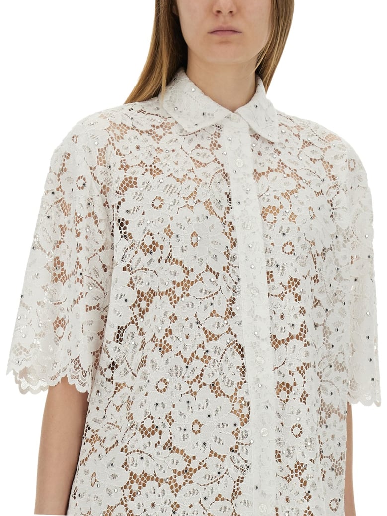 floral lace shirt by Selfnex