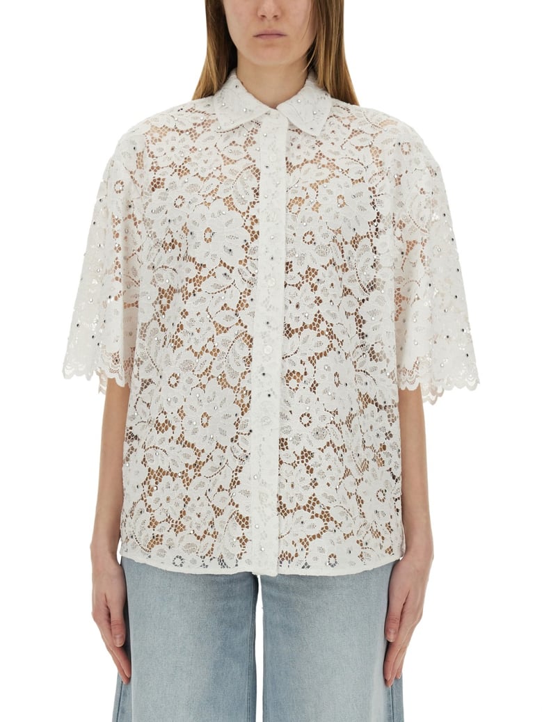 floral lace shirt by Selfnex