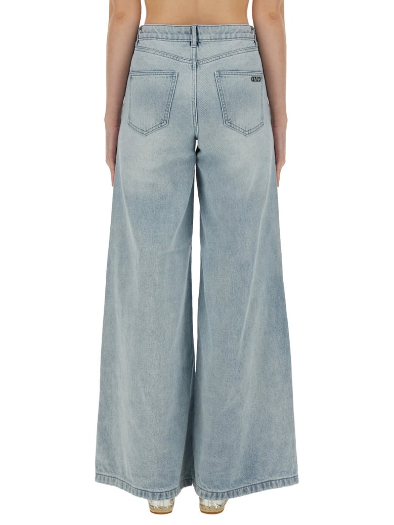 wide leg denim jeans by Selfnex