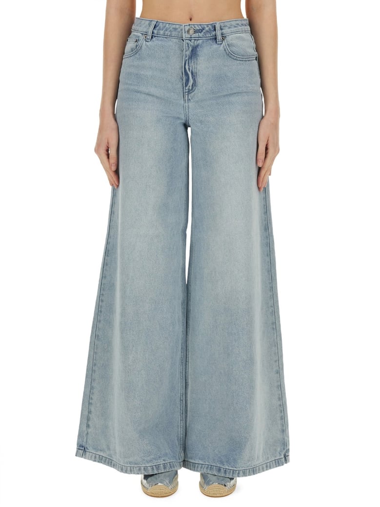 wide leg denim jeans by Selfnex