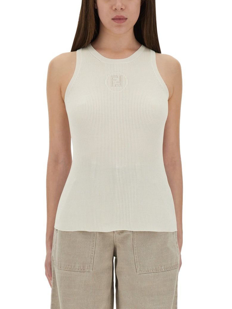 tank top white cotton by Selfnex