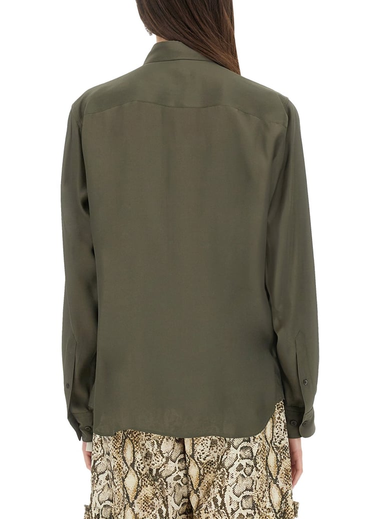 silk blend satin shirt by Selfnex