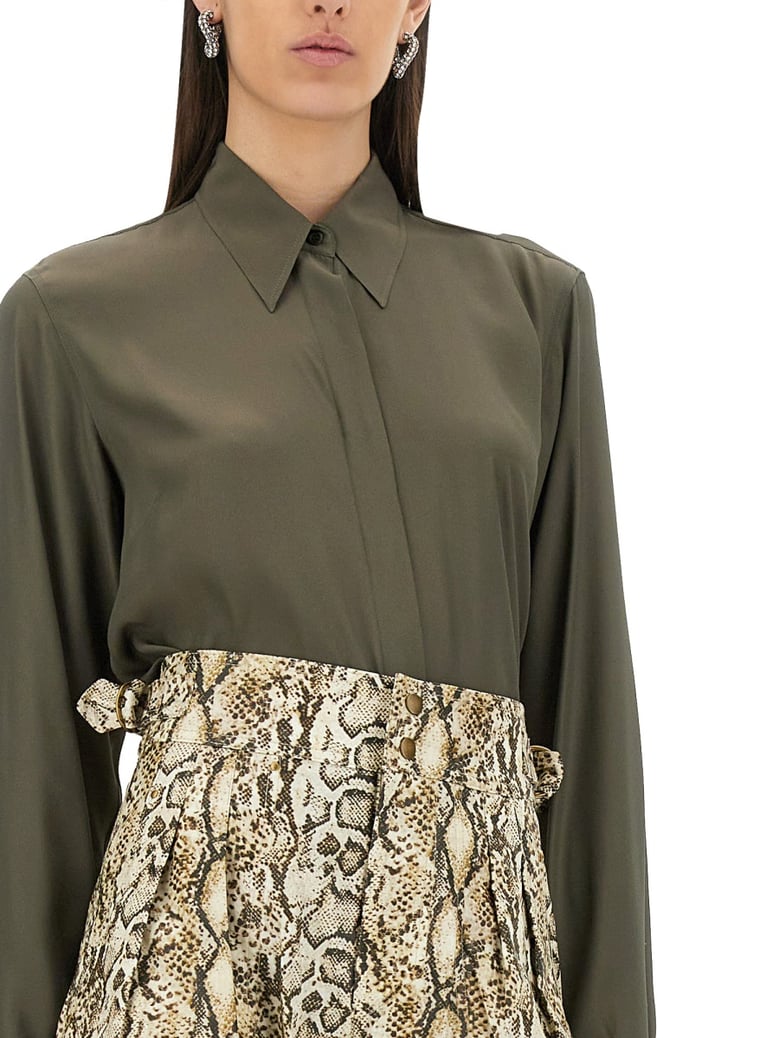 silk blend satin shirt by Selfnex