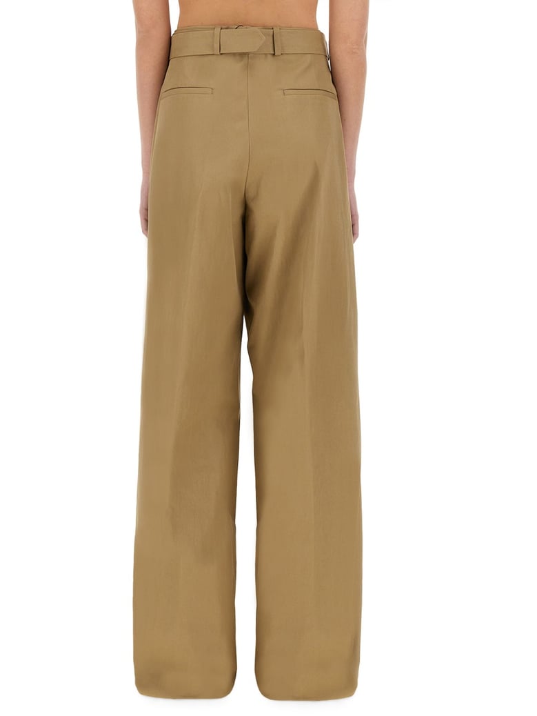 wide-leg pants with belt by Selfnex