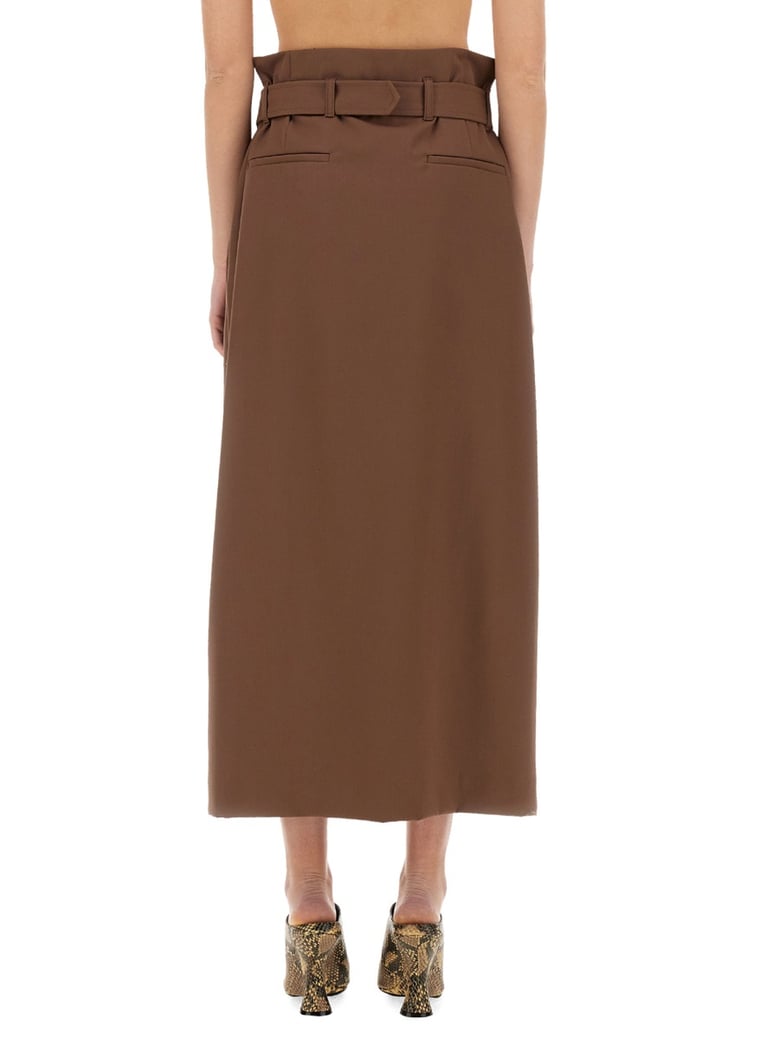 wool skirt with belt by Selfnex