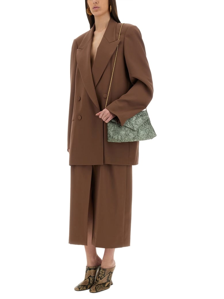 wool skirt with belt by Selfnex