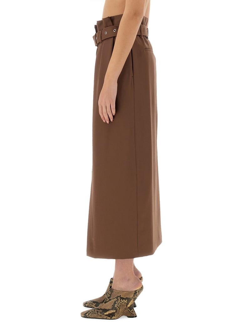 wool skirt with belt by Selfnex