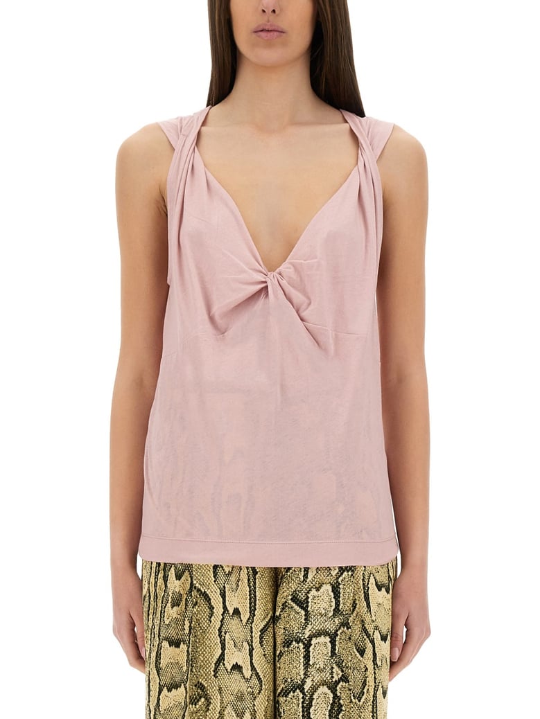 jersey top in pink by Selfnex