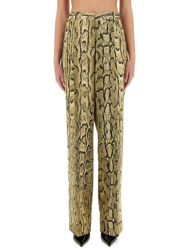 jacquard pants with wide fit by Selfnex