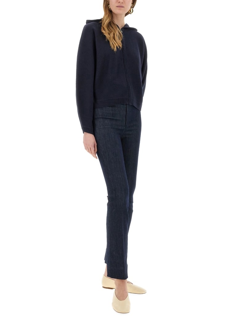 knit sweatshirt with zipper by Selfnex