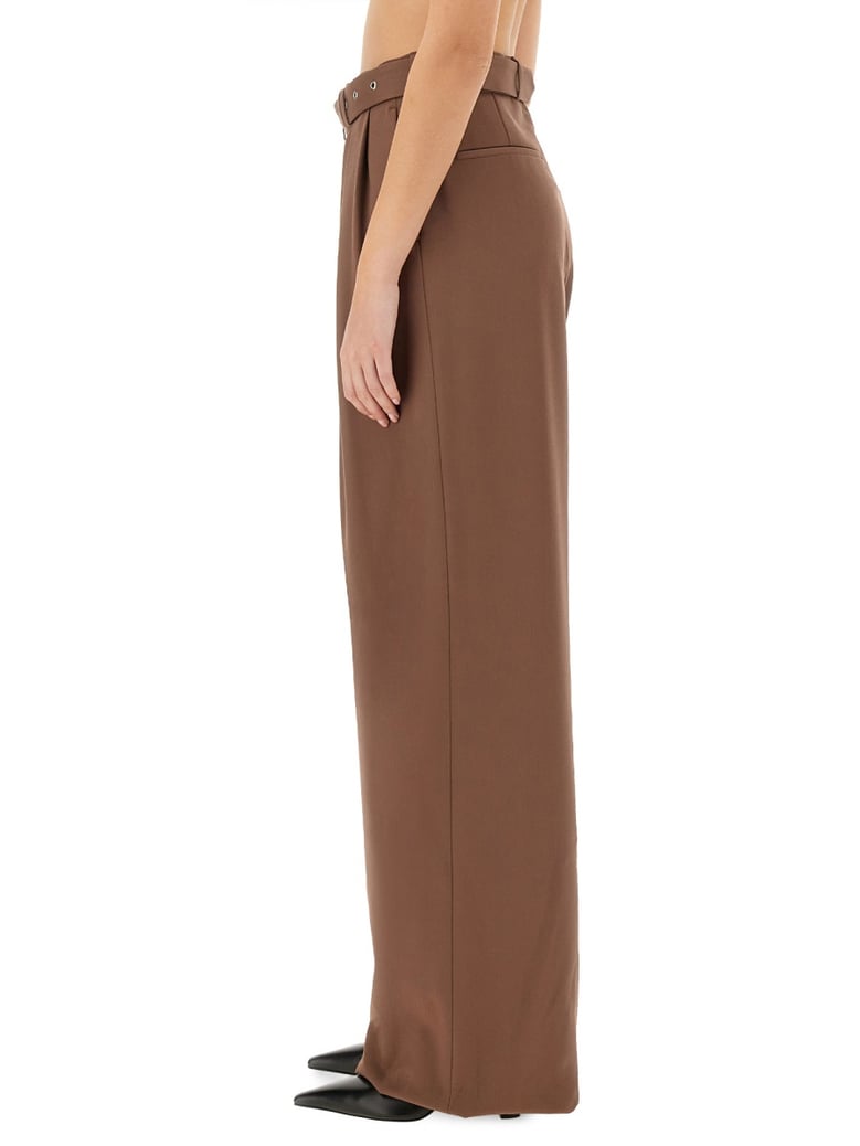 wide-leg pants with belt by Selfnex