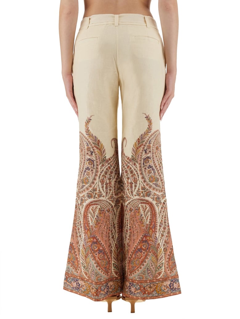 flare fit linen pants by Selfnex