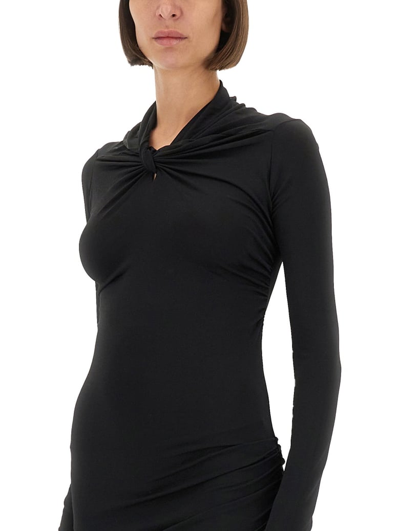 dress with drape by Selfnex