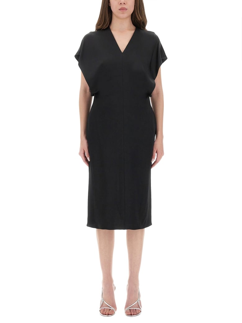 midi dress with wing sleeves by Selfnex