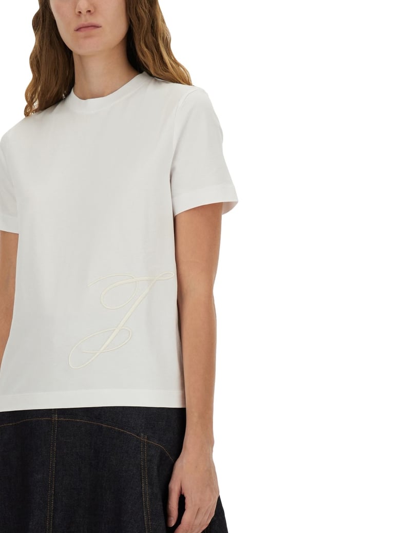 t-shirt with embroidered initial by Selfnex