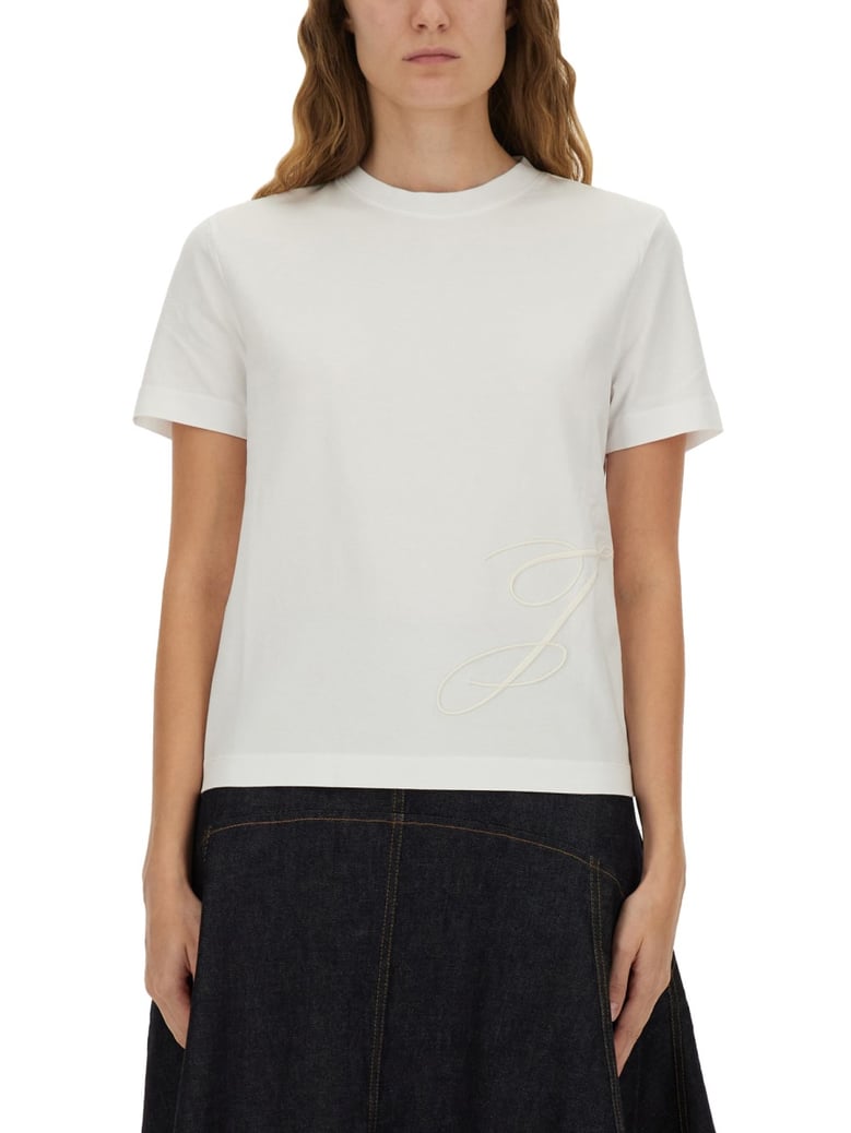 t-shirt with embroidered initial by Selfnex