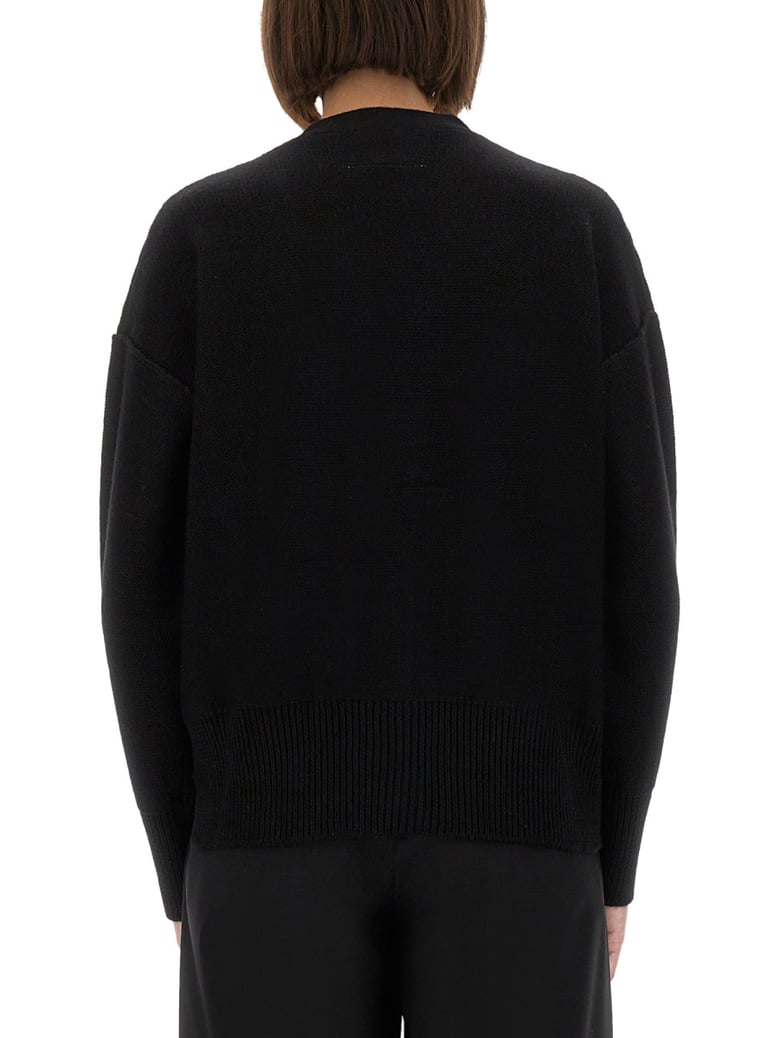 wool knit cardigan by Selfnex