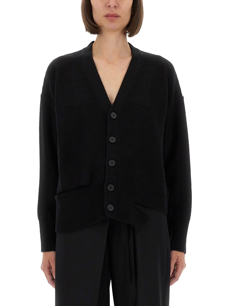 wool knit cardigan by Selfnex