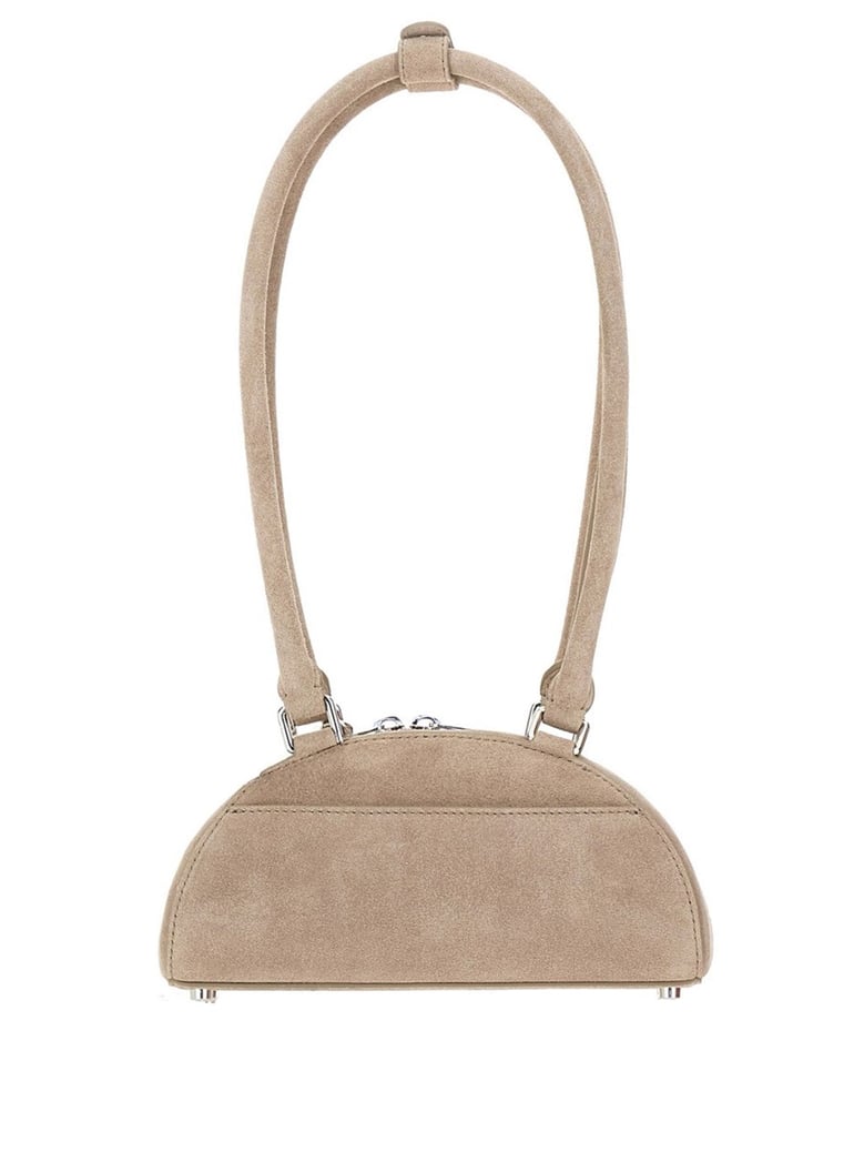 mini shoulder bag in beige leather by Selfnex