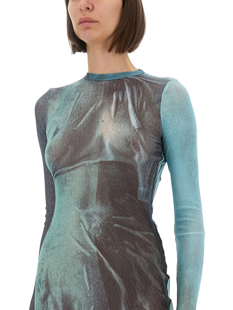 mesh long dress by Selfnex
