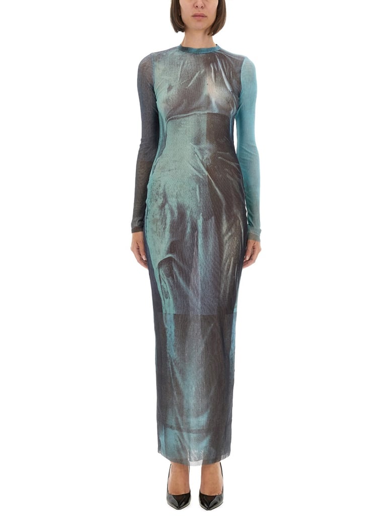 mesh long dress by Selfnex