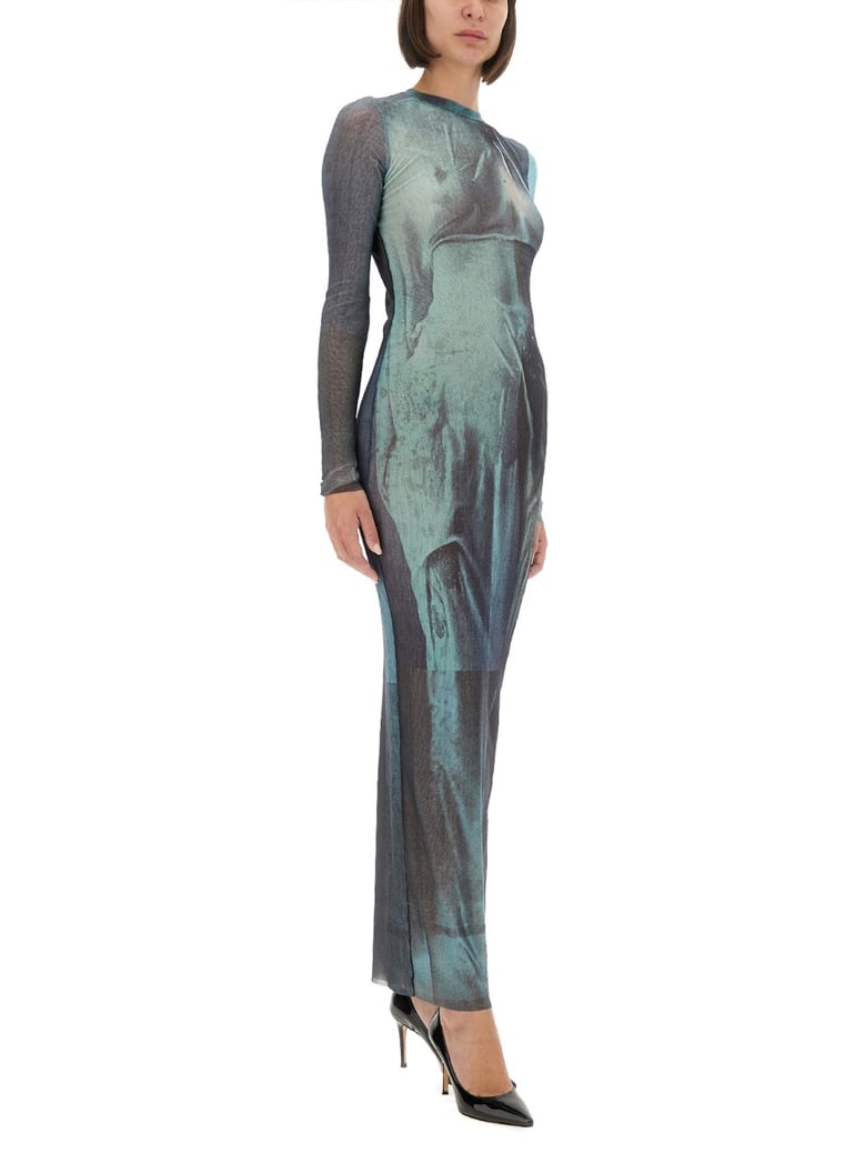 mesh long dress by Selfnex