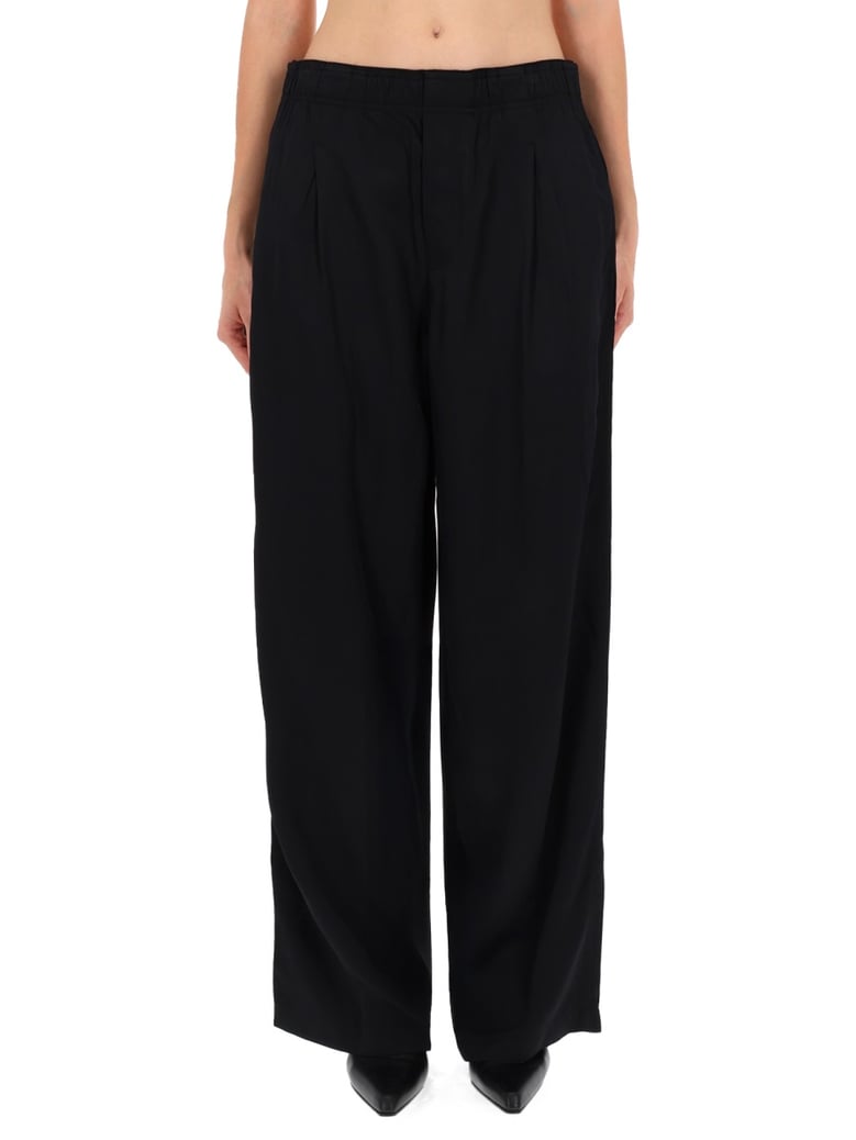 pants in black with viscoze and rayon by Selfnex