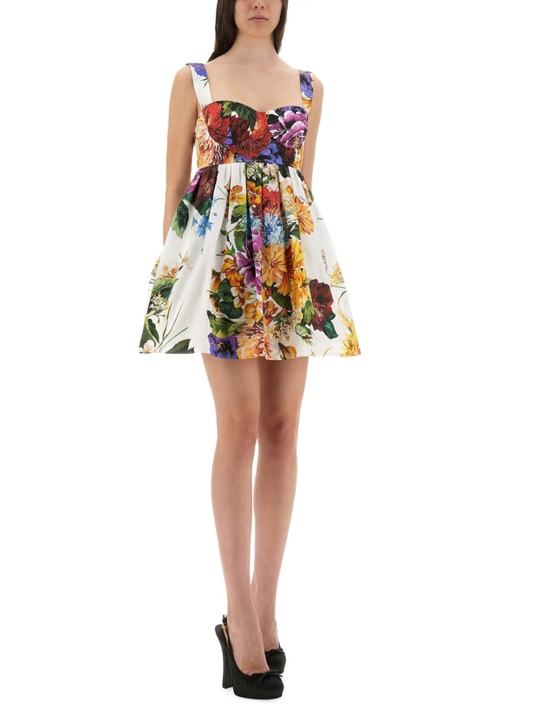 bouquet print poplin dress by Selfnex