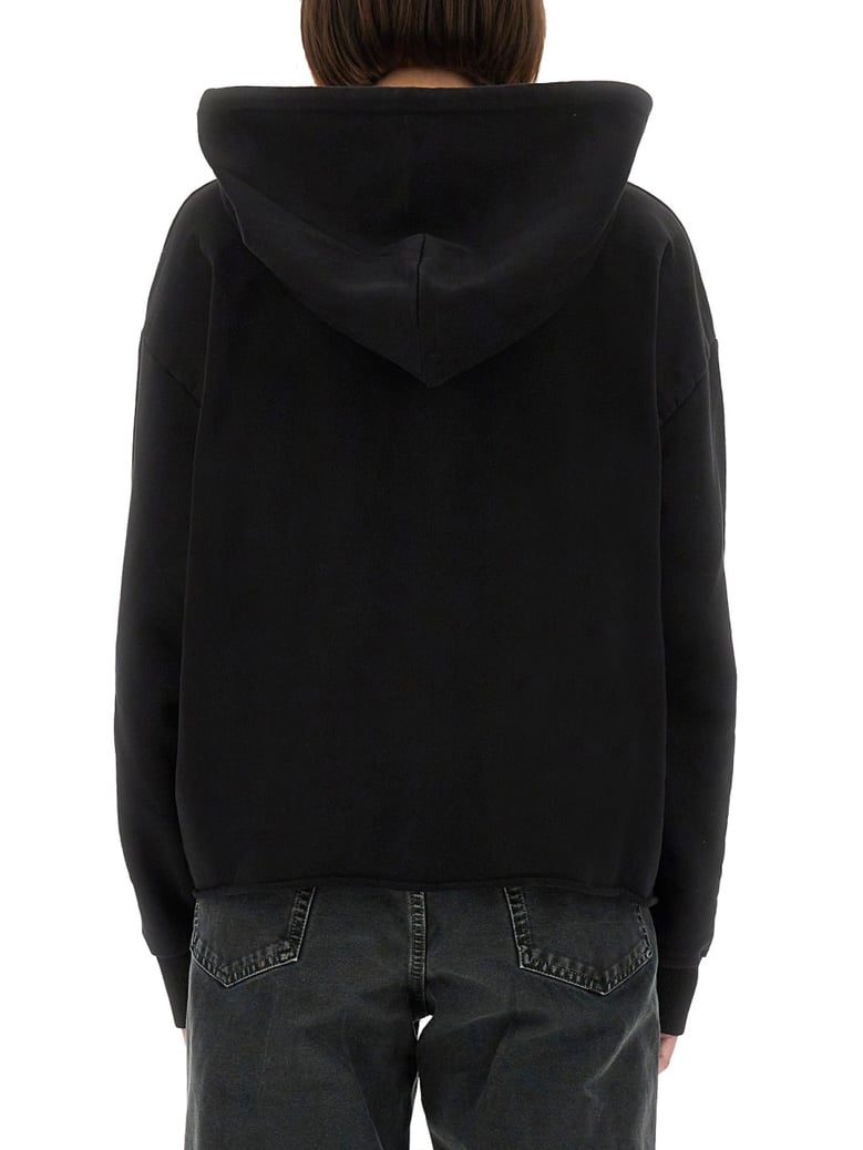 cotton hoodie in black by Selfnex