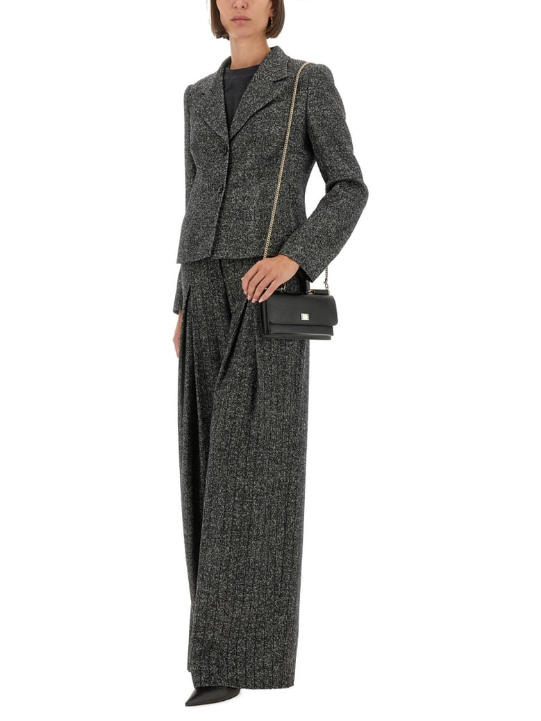 wool blend dot single-breasted jacket by Selfnex