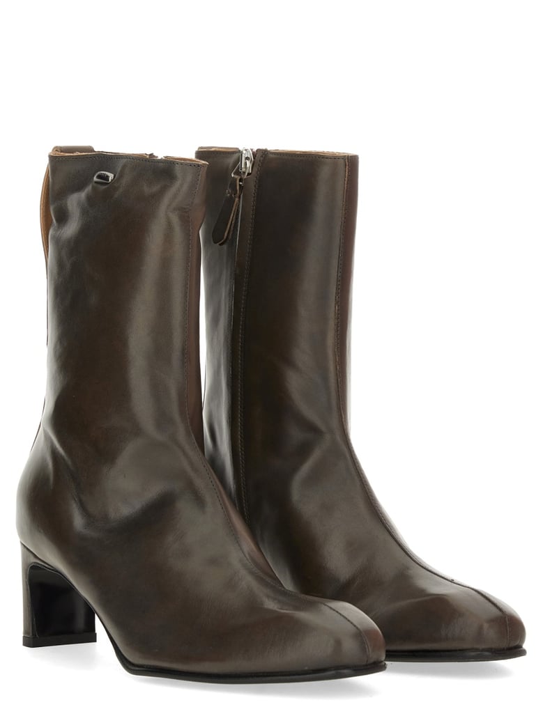 brown leather boots by Selfnex