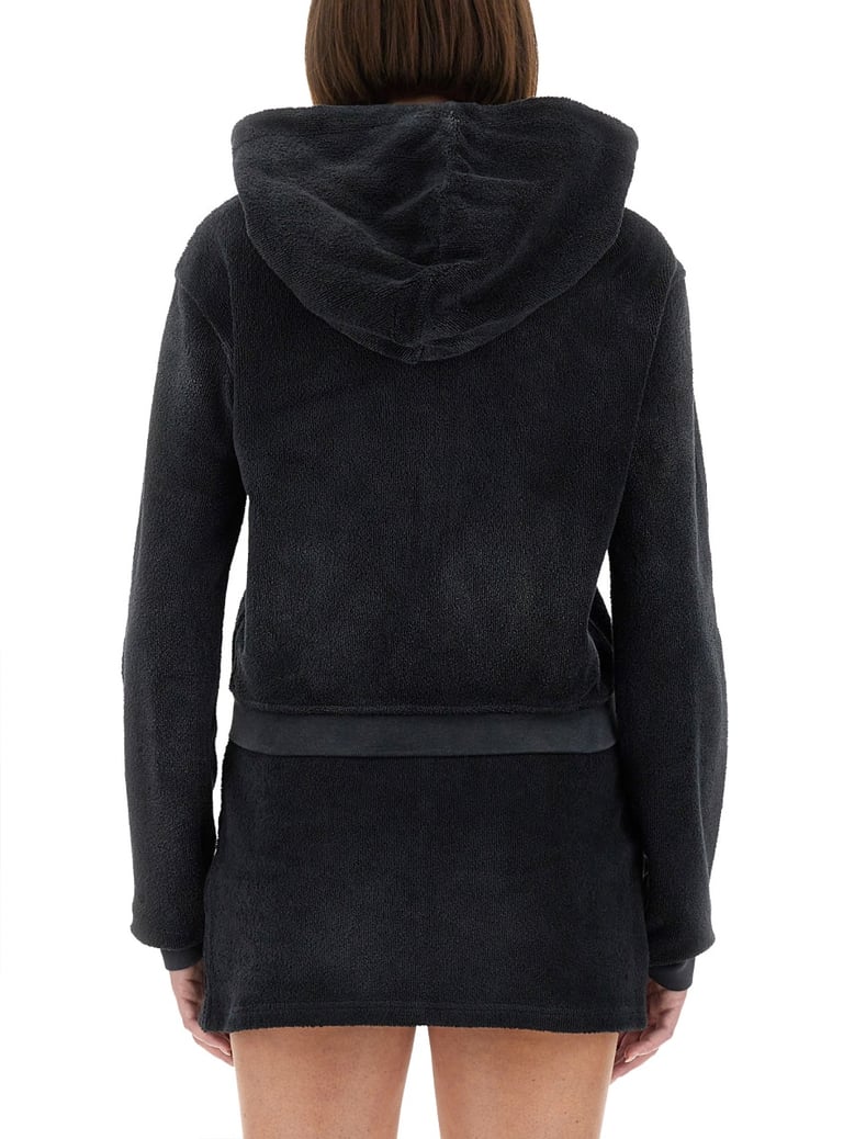 cotton terry sweatshirt with zipper by Selfnex