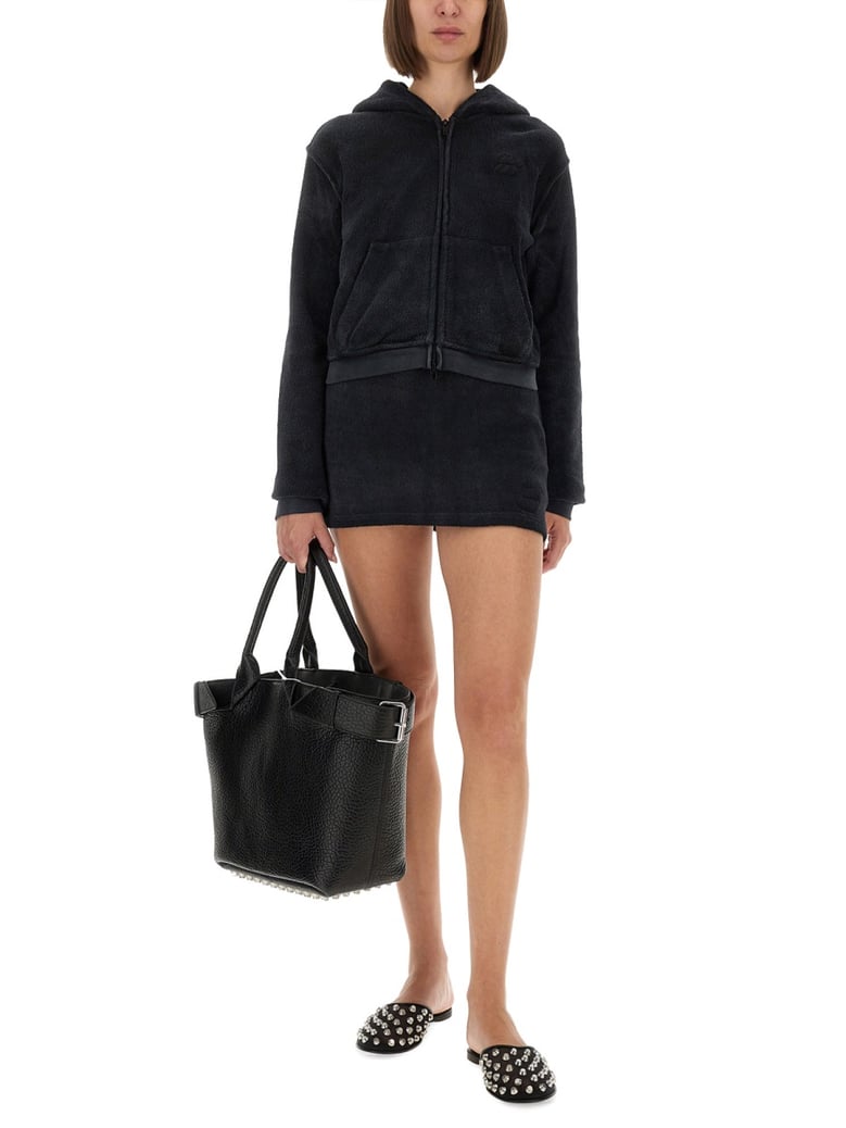 cotton terry sweatshirt with zipper by Selfnex