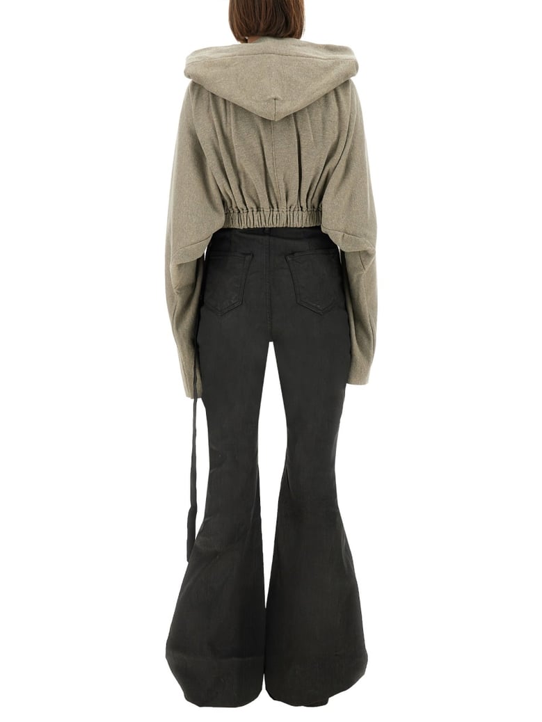 cropped hooded tunic sweatshirt by Selfnex