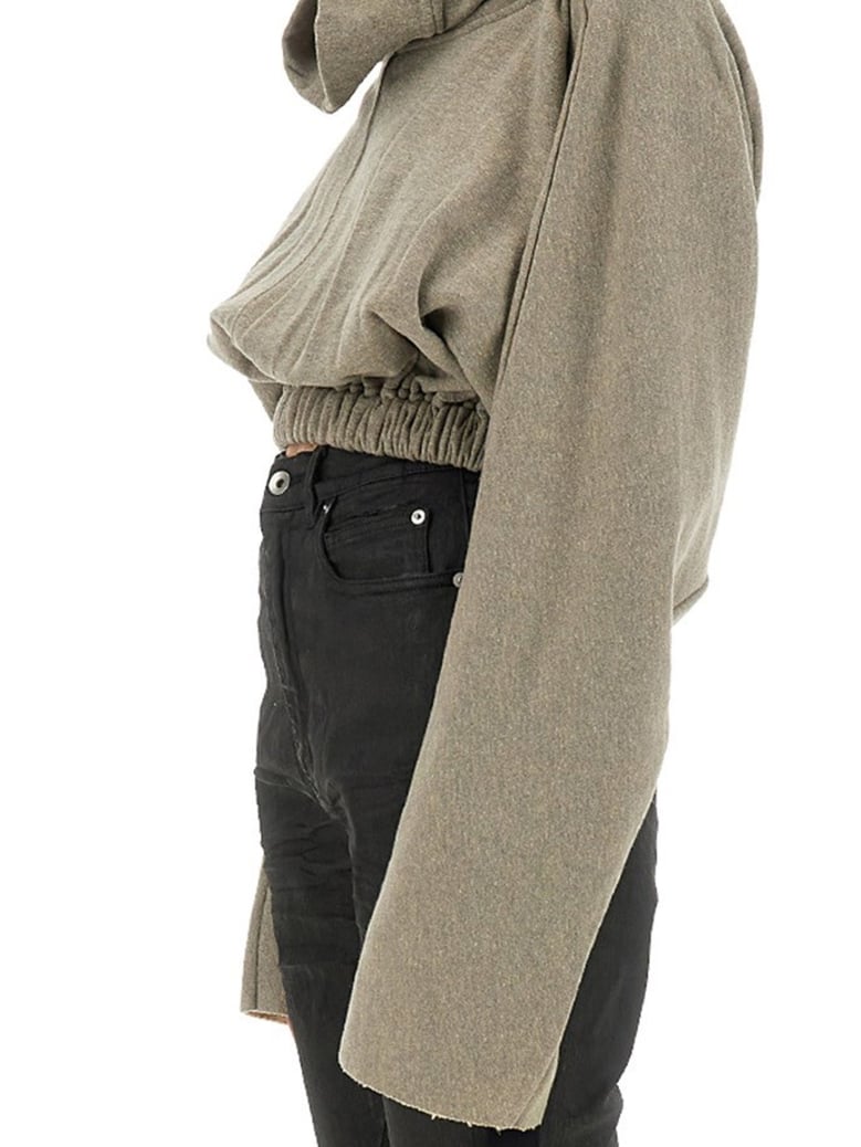 cropped hooded tunic sweatshirt by Selfnex