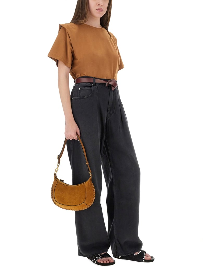 wide leg jeans in black by Selfnex