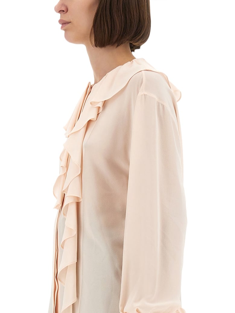 shirt with ruffles by Selfnex