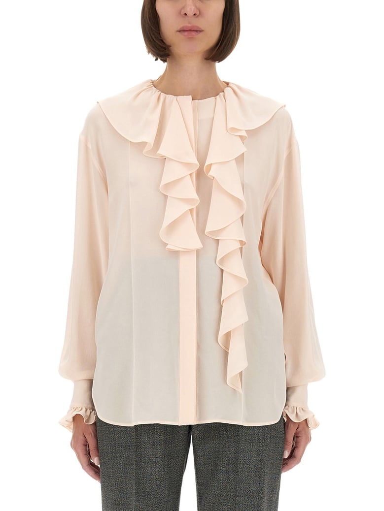 shirt with ruffles by Selfnex