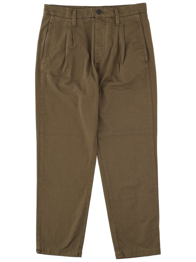 chino pants in military green by Selfnex