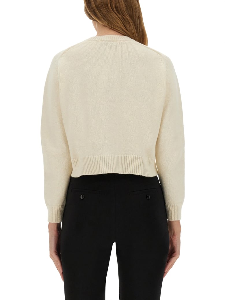 cropped cardigan with logo by Selfnex