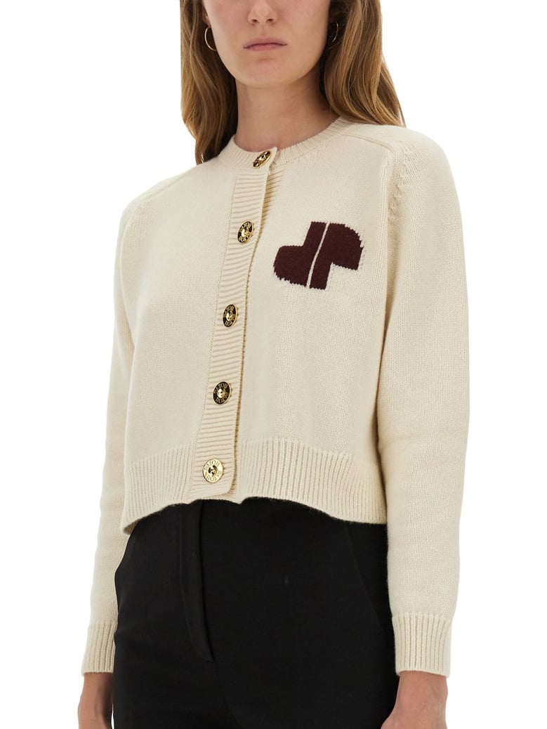 cropped cardigan with logo by Selfnex
