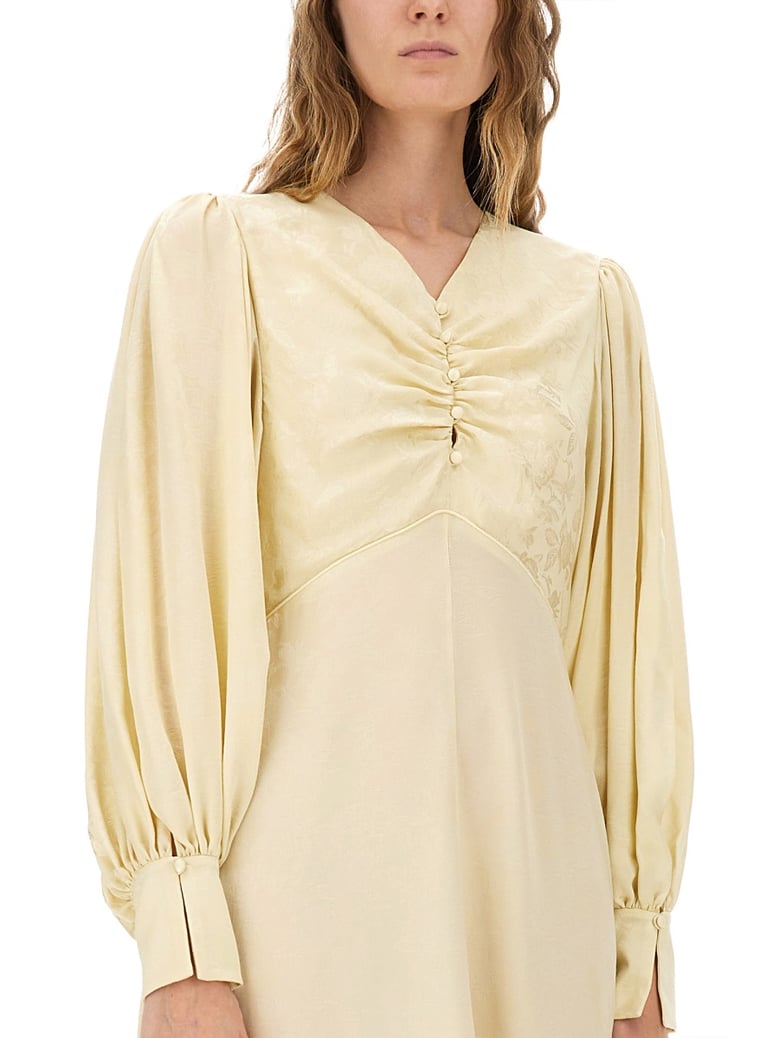 ruched silk dress by Selfnex