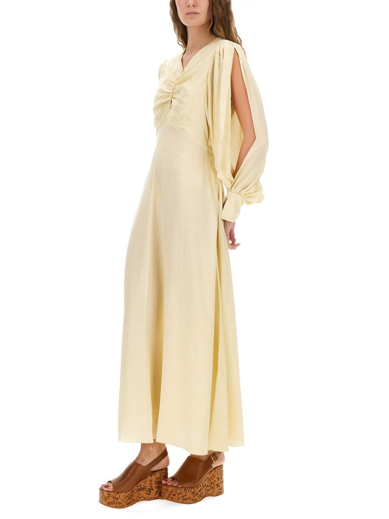 ruched silk dress by Selfnex